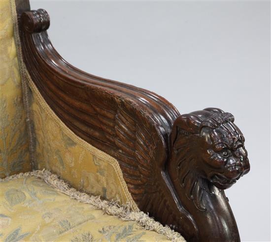 A French Empire carved mahogany settee, by Jean-Baptiste Bernard Demay (1759-1848),